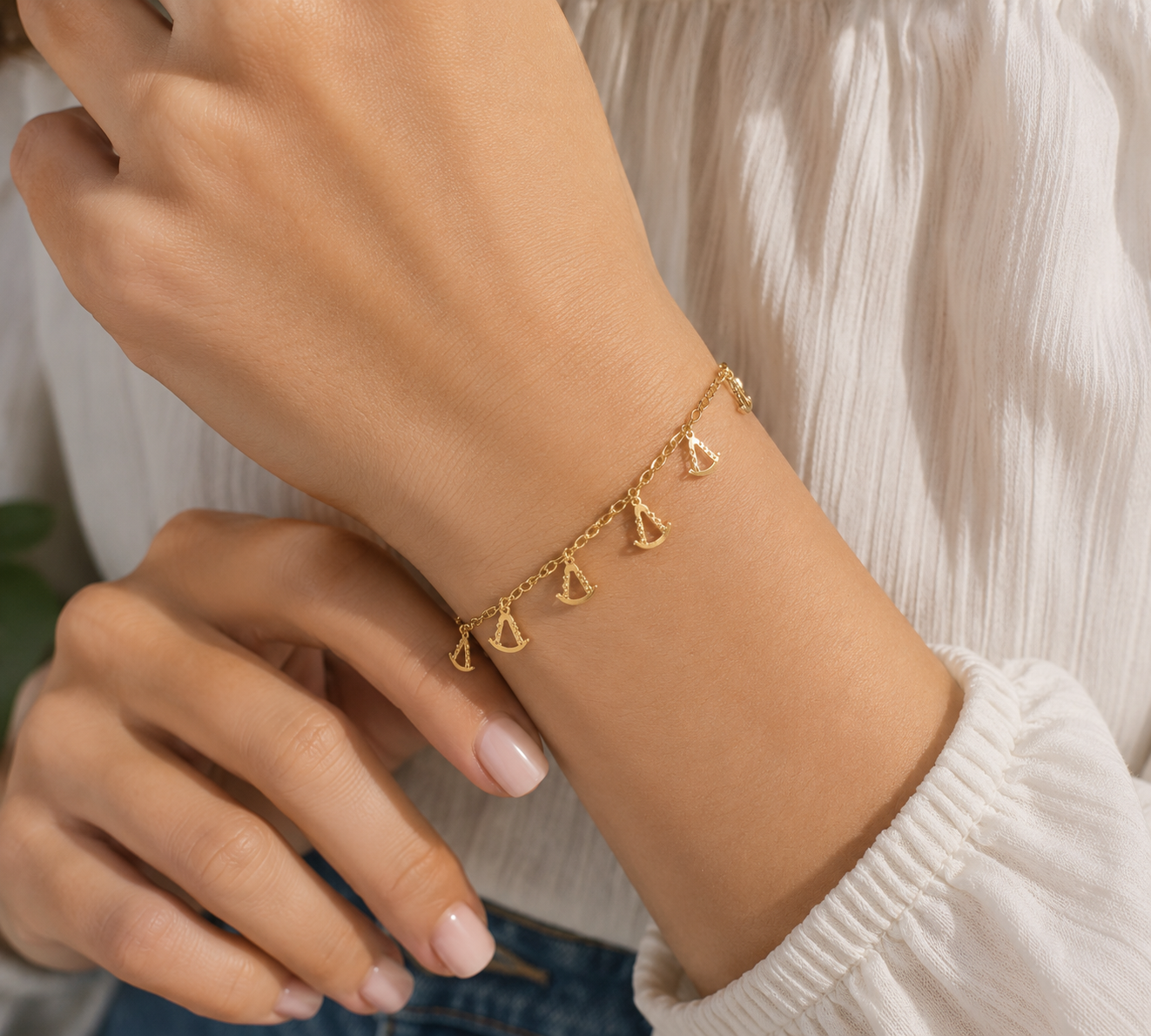 pulsera plata chapada lisa de la virgen del Rocío