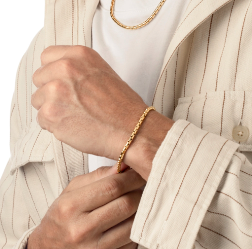 Pulsera Lotus Style Urban Man acero inoxidable dorado, hombre