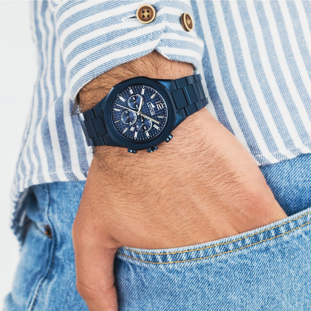 RELOJ DE HOMBRE LOTUS FREEDOM CON ESFERA AZUL