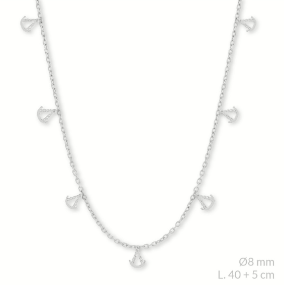 cadena de plata lisa de la virgen del rocio