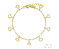 pulsera plata chapada lisa de la virgen del Rocío